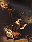 The Holy Family with Angels by Rembrandt